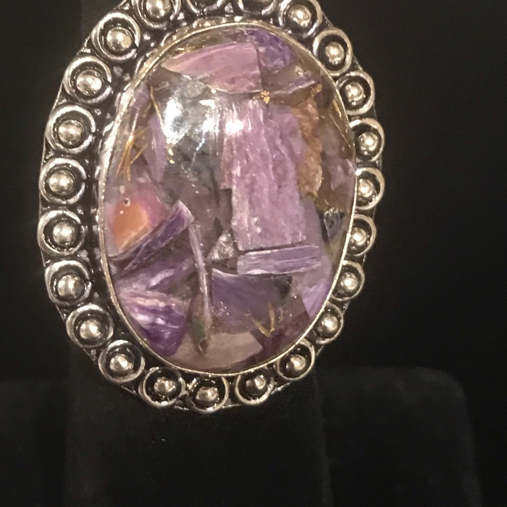 Copper Charoite Ring - Picture 2 of 5